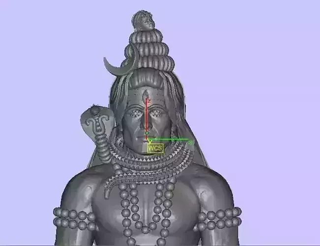 shiva siva lord gold silver pendent 3D print model