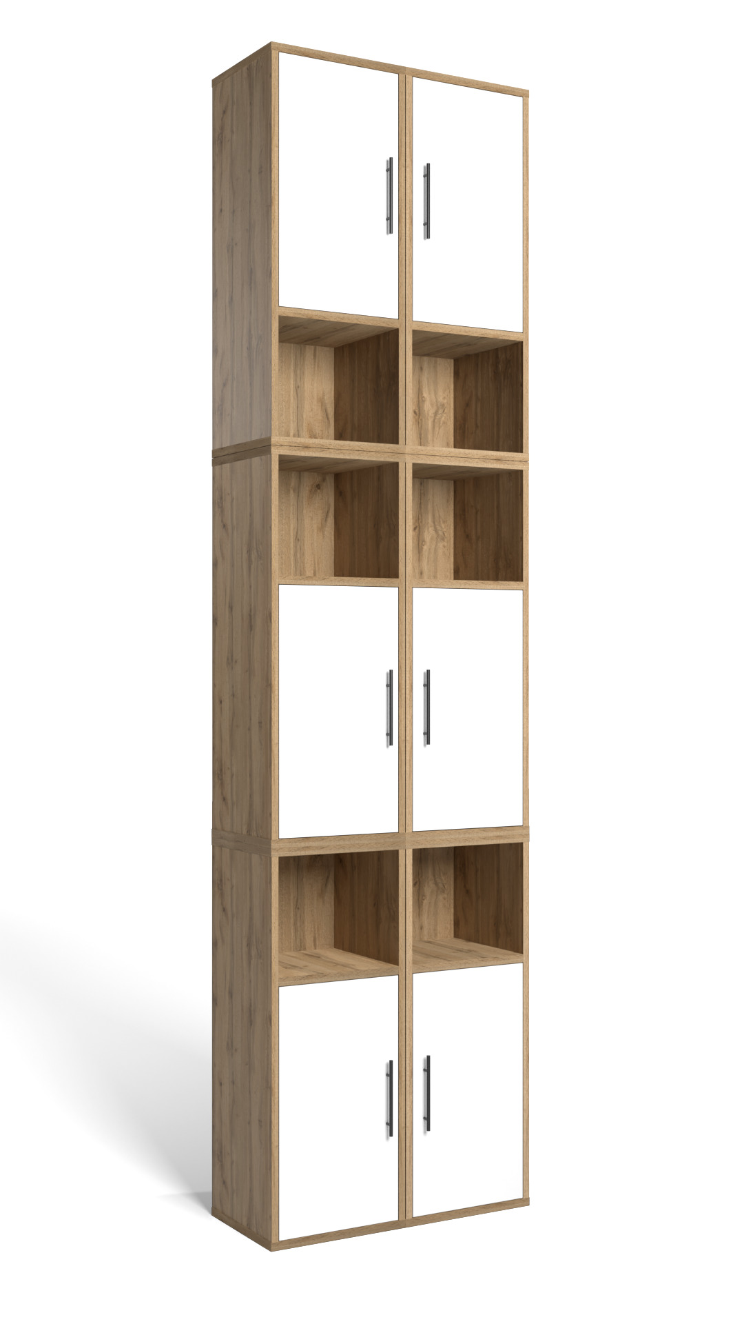 Modular Wooden Storage Cabinet 300x335x850 mm Free low-poly 3D model_3