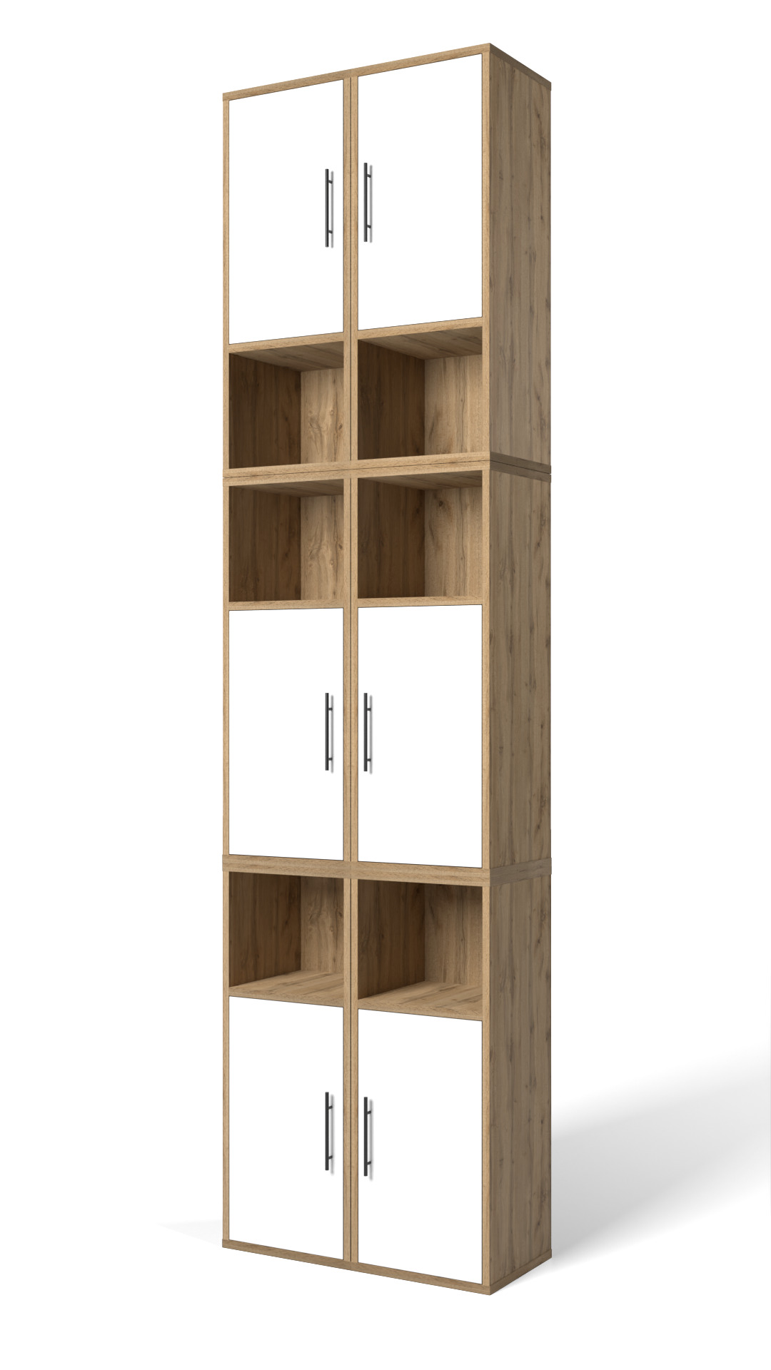 Modular Wooden Storage Cabinet 300x335x850 mm Free low-poly 3D model_2
