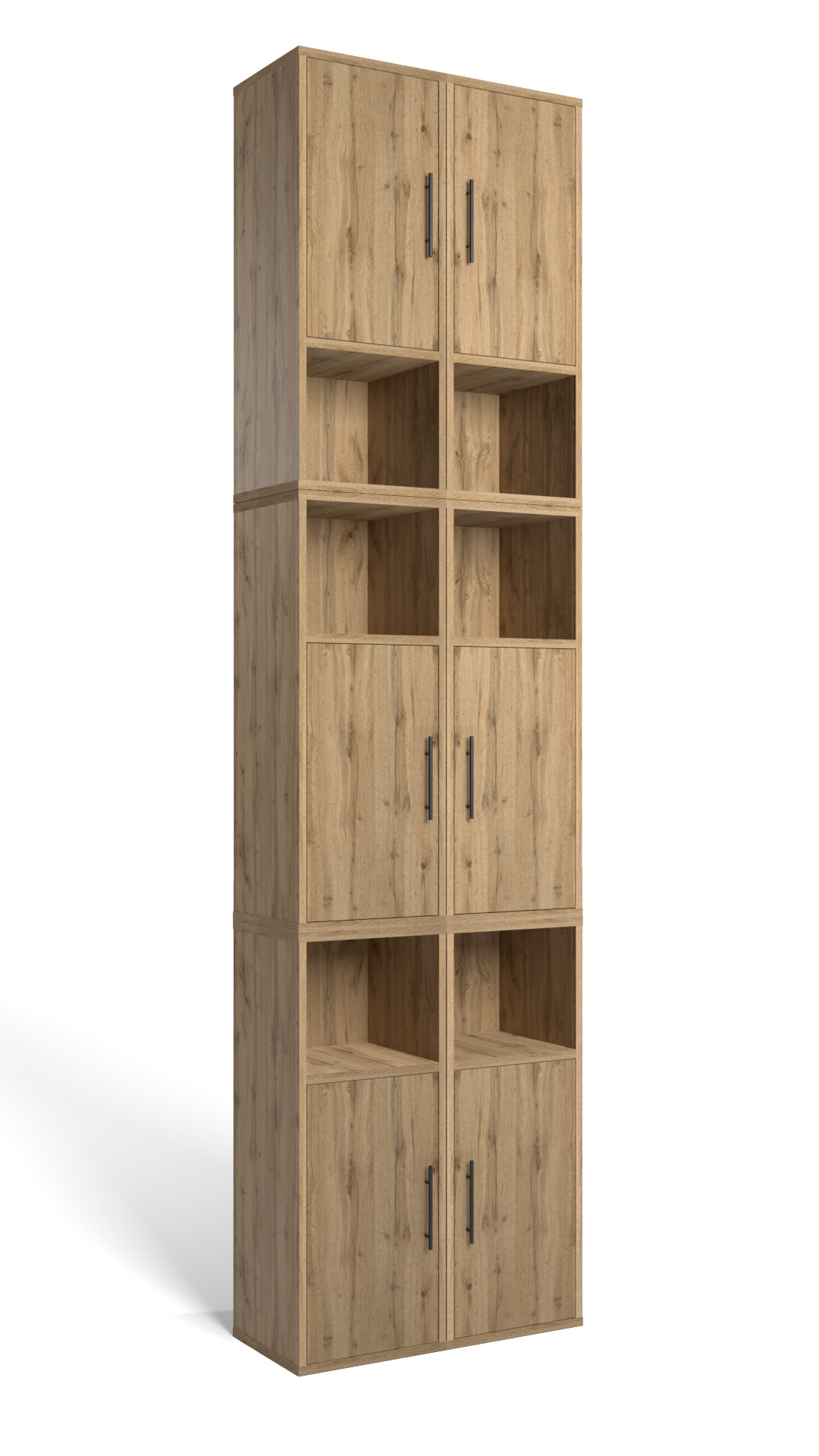 Modular Wooden Storage Cabinet 300x335x850 mm Free low-poly 3D model_12