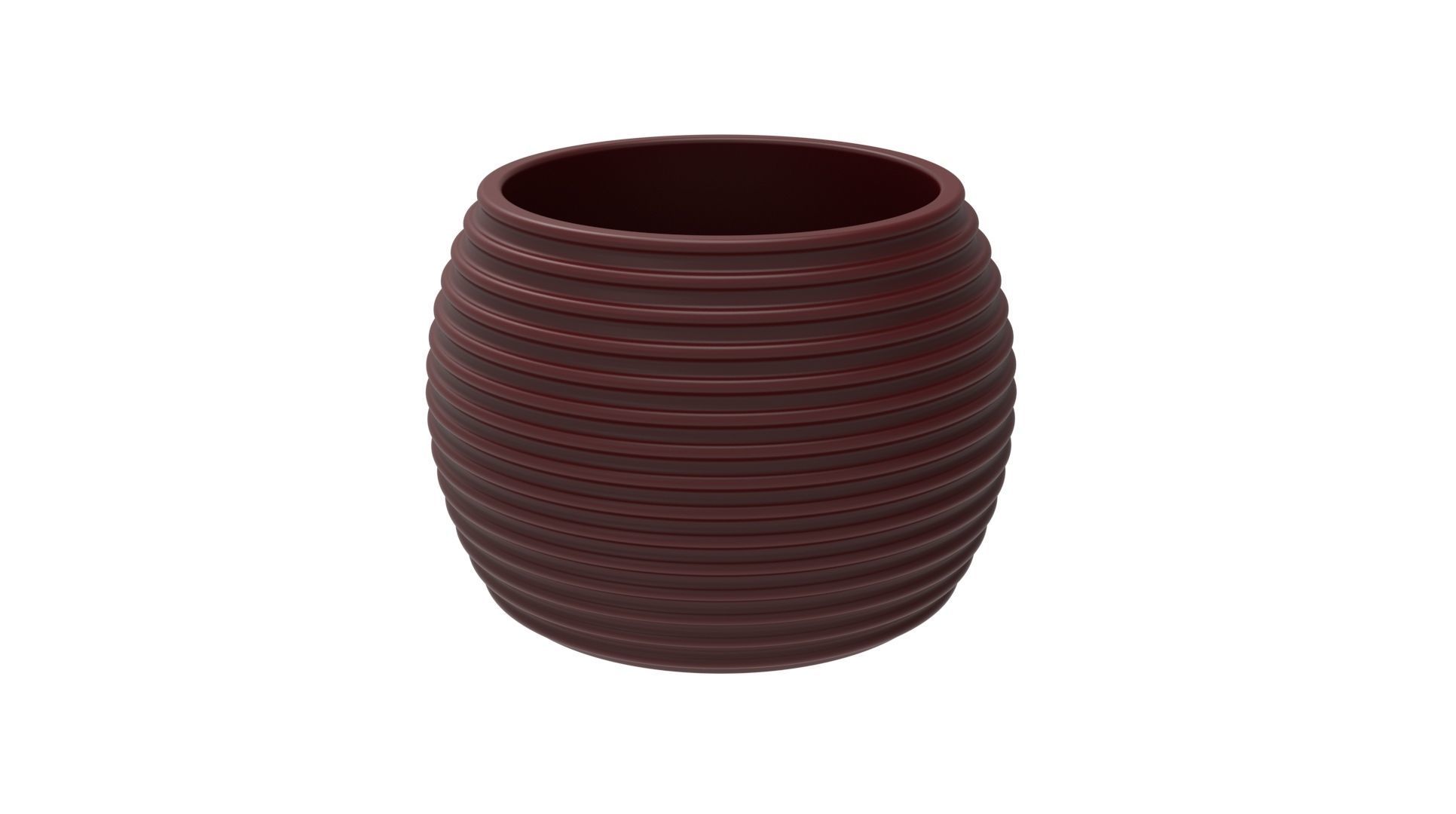 FINNED SPHERICAL VASE - POT - PENCIL HOLDER OR PLANTER 3D print model_1