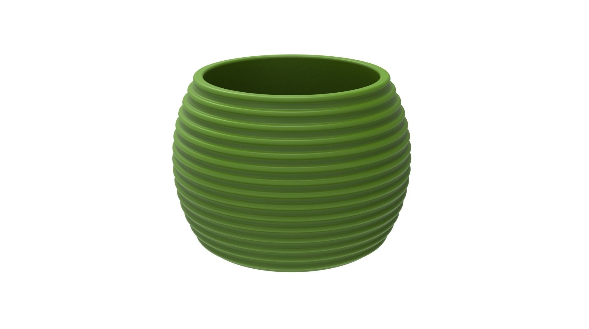 FINNED SPHERICAL VASE - POT - PENCIL HOLDER OR PLANTER 3D print model_7