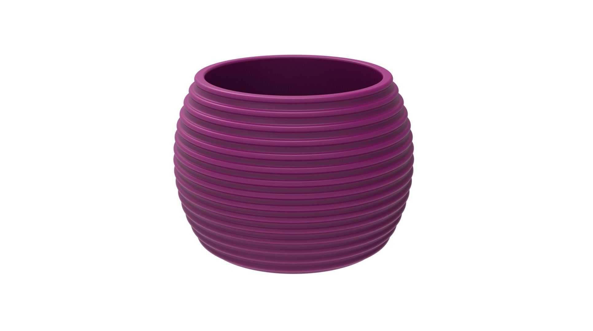 FINNED SPHERICAL VASE - POT - PENCIL HOLDER OR PLANTER 3D print model_6