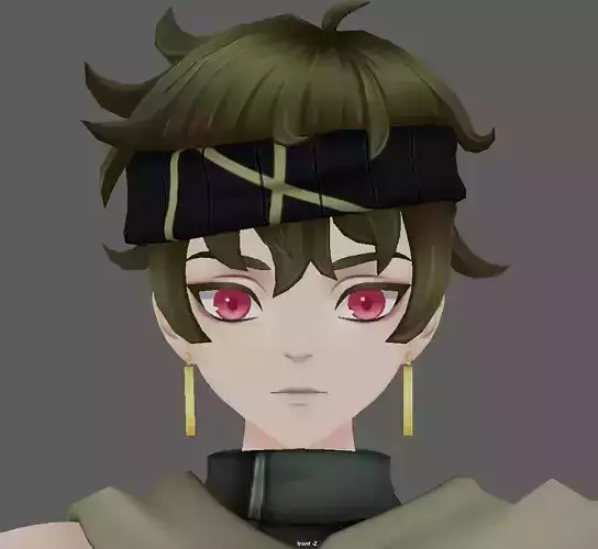 Anime Fantasy Boy 3D Low-Poly Character