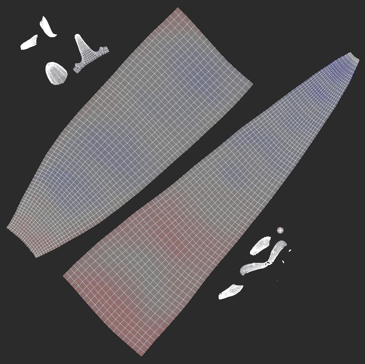 Albino Burmese Python Low-poly 3D model_8