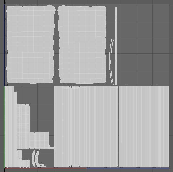 Slavic square leather shield-painted black trees symbol Low-poly 3D model_7