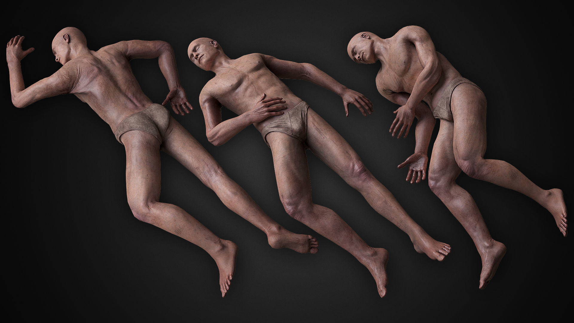 Human Remains  Rigged  Low-poly 3D model_3