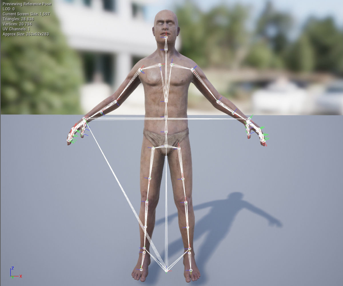 Human Remains  Rigged  Low-poly 3D model_7