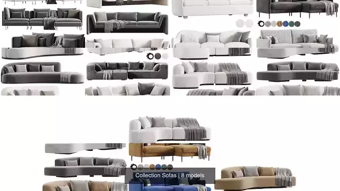 Collection Sofas 3D Model Pack 3