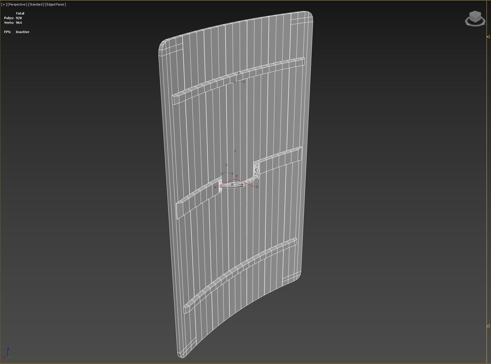 Slavic square leather shield-painted white with  turtle symbol Low-poly 3D model_10