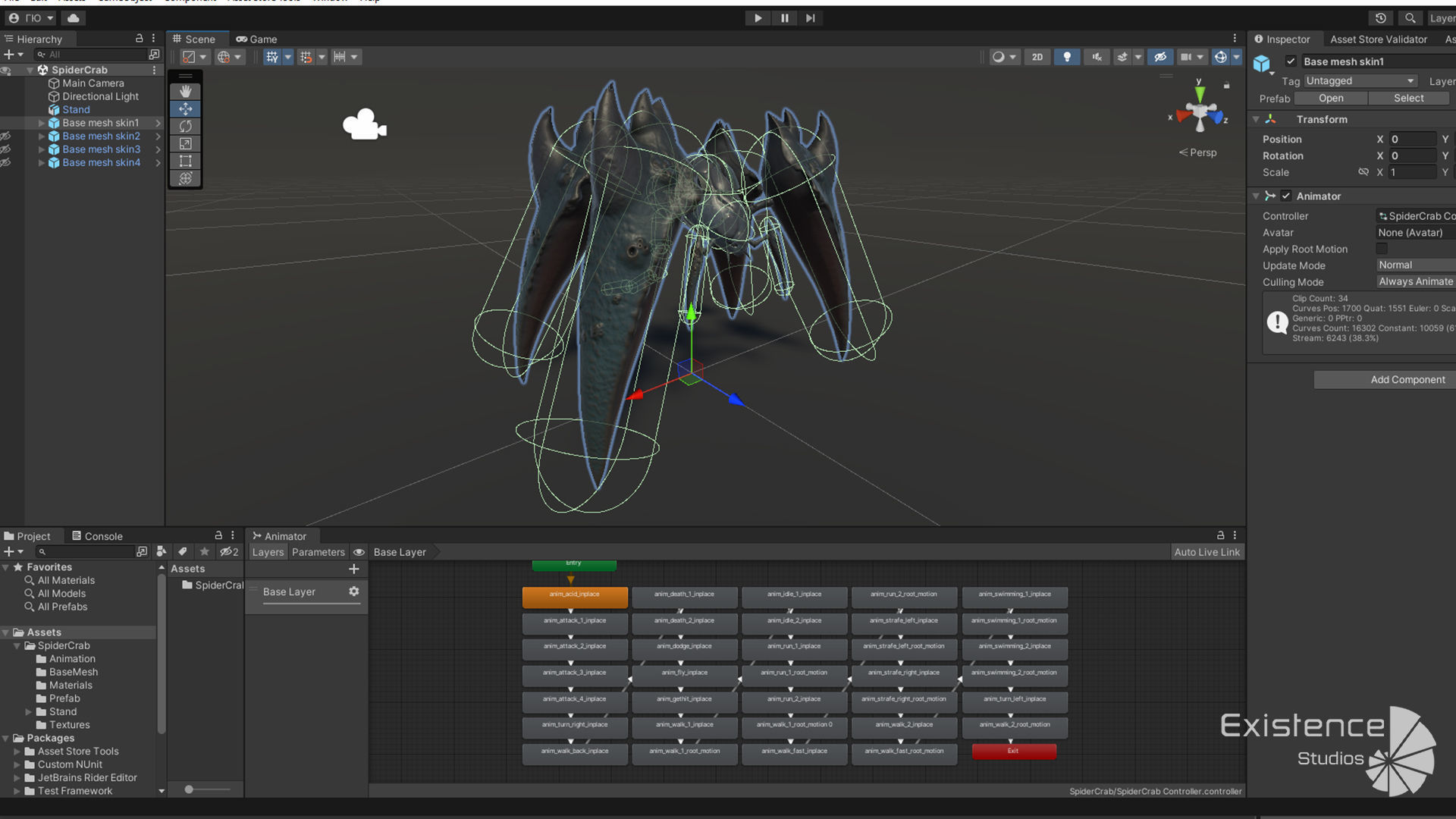 Crayfish Spider Crab - fish ocean predator crustacea model - 12 Low-poly 3D model_9