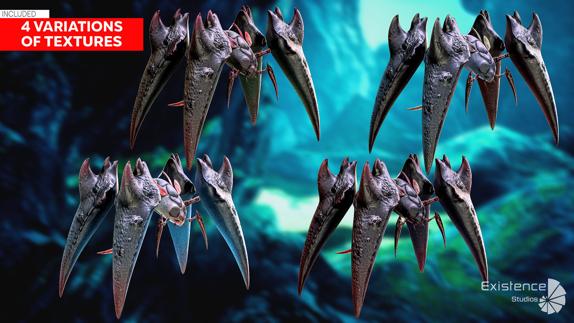 Crayfish Spider Crab - fish ocean predator crustacea model - 12 Low-poly 3D model_7