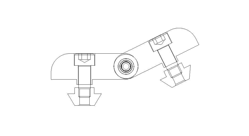Aluminum Captive Lift-Off Hinge Low-poly 3D model_8