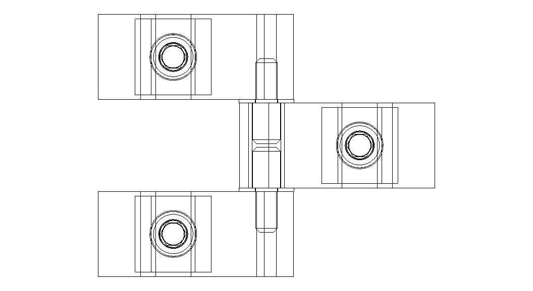 Aluminum Captive Lift-Off Hinge Low-poly 3D model_16
