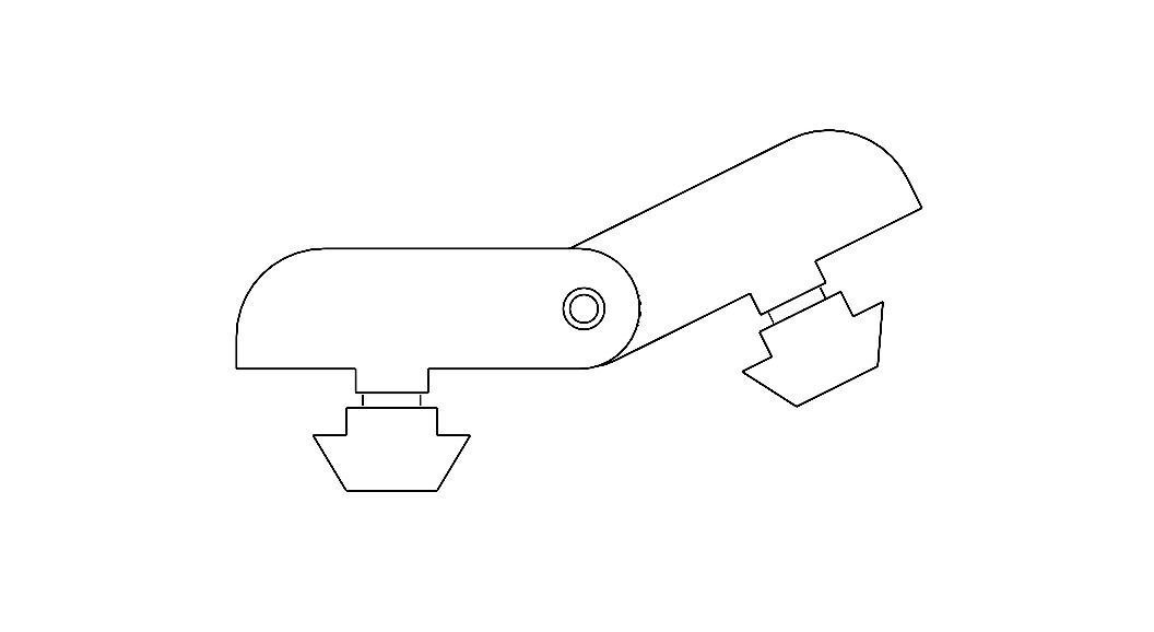 Aluminum Captive Lift-Off Hinge Low-poly 3D model_6