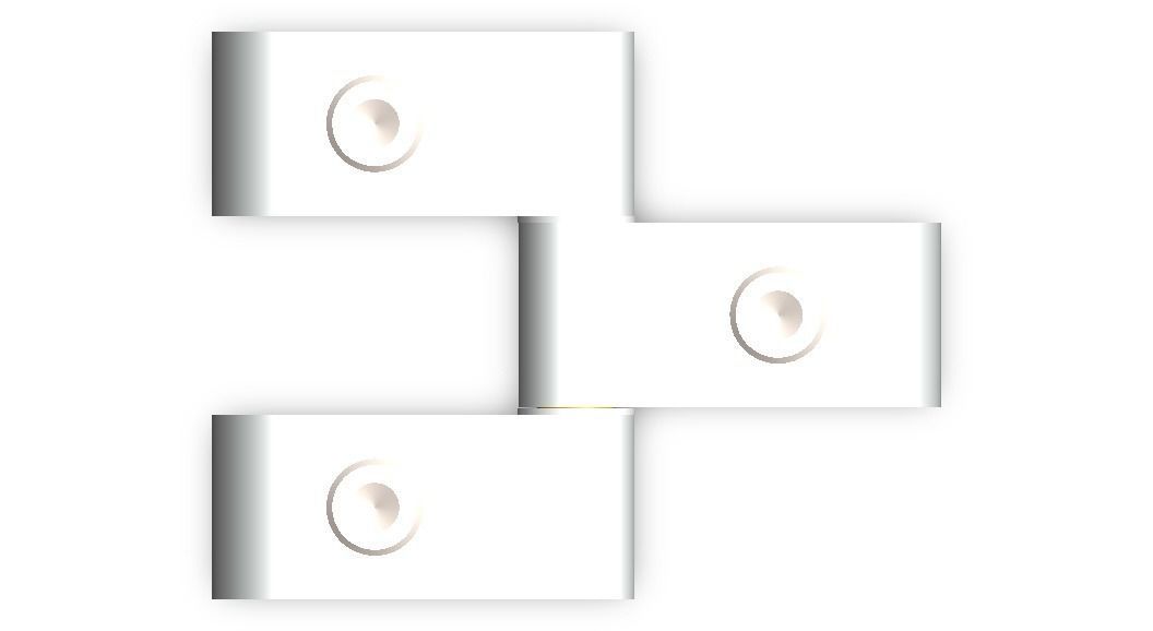 Aluminum Captive Lift-Off Hinge Low-poly 3D model_17