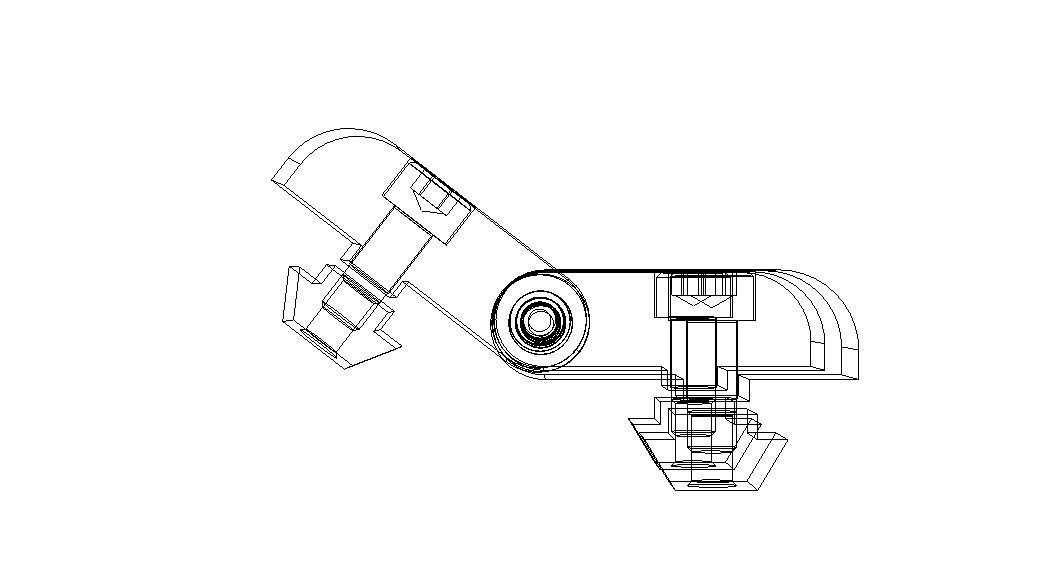 Aluminum Captive Lift-Off Hinge Low-poly 3D model_40