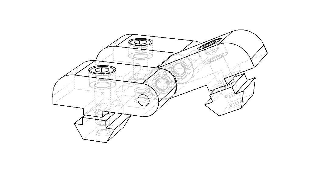 Aluminum Captive Lift-Off Hinge Low-poly 3D model_3