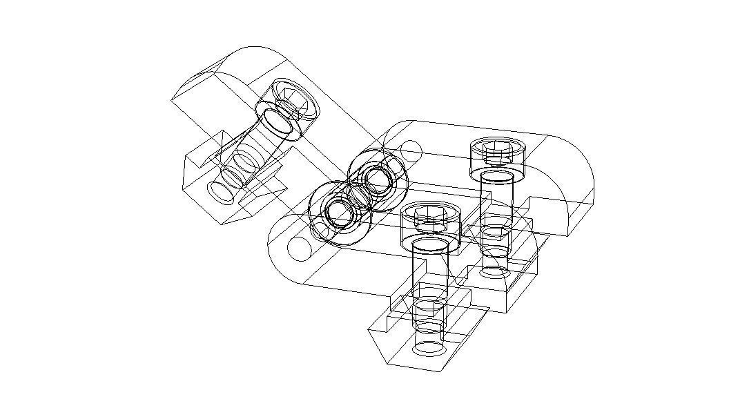 Aluminum Captive Lift-Off Hinge Low-poly 3D model_36