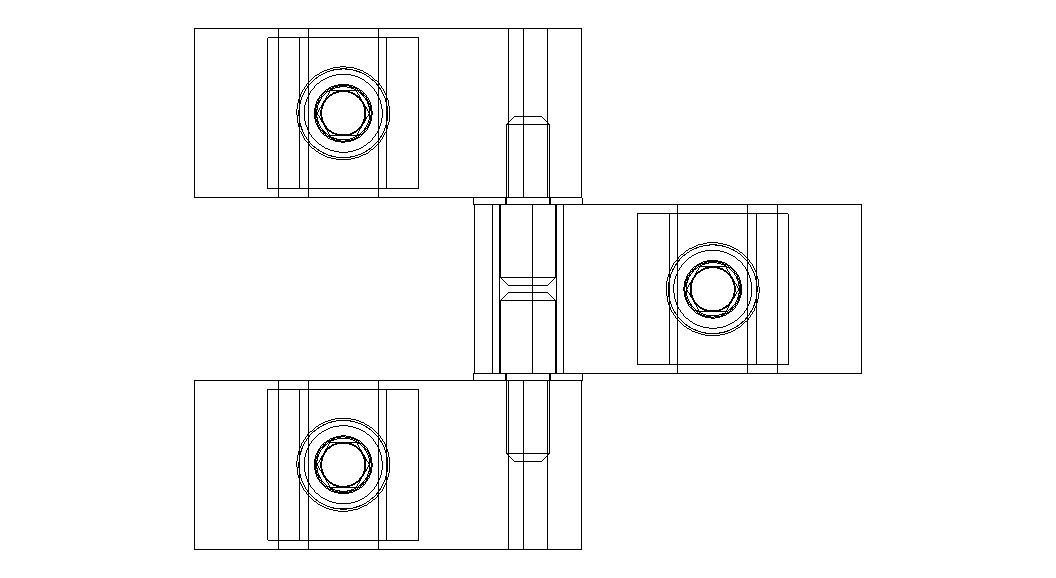 Aluminum Captive Lift-Off Hinge Low-poly 3D model_24