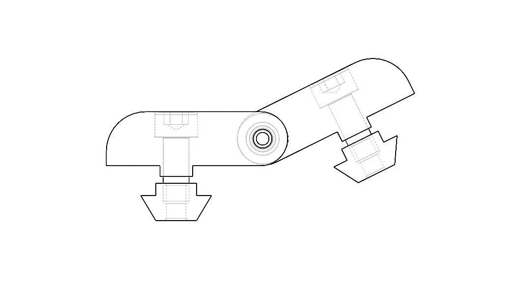 Aluminum Captive Lift-Off Hinge Low-poly 3D model_7