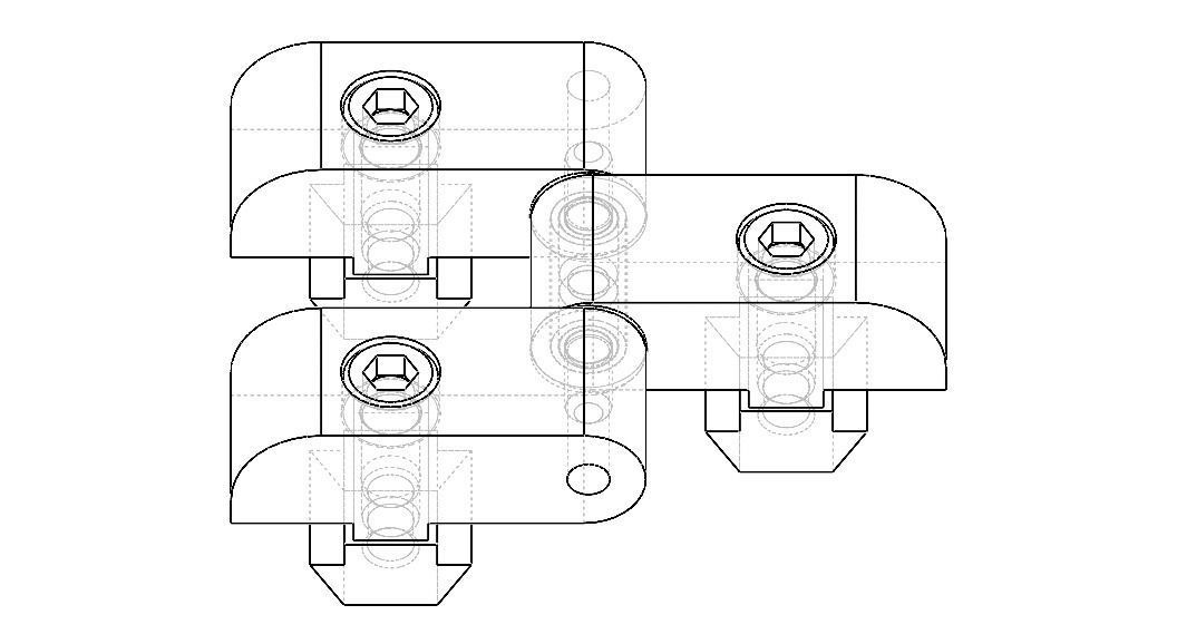 Aluminum Captive Lift-Off Hinge Low-poly 3D model_11