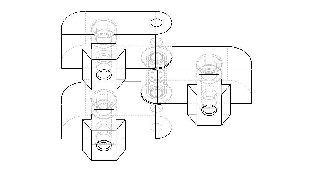Aluminum Captive Lift-Off Hinge Low-poly 3D model_19