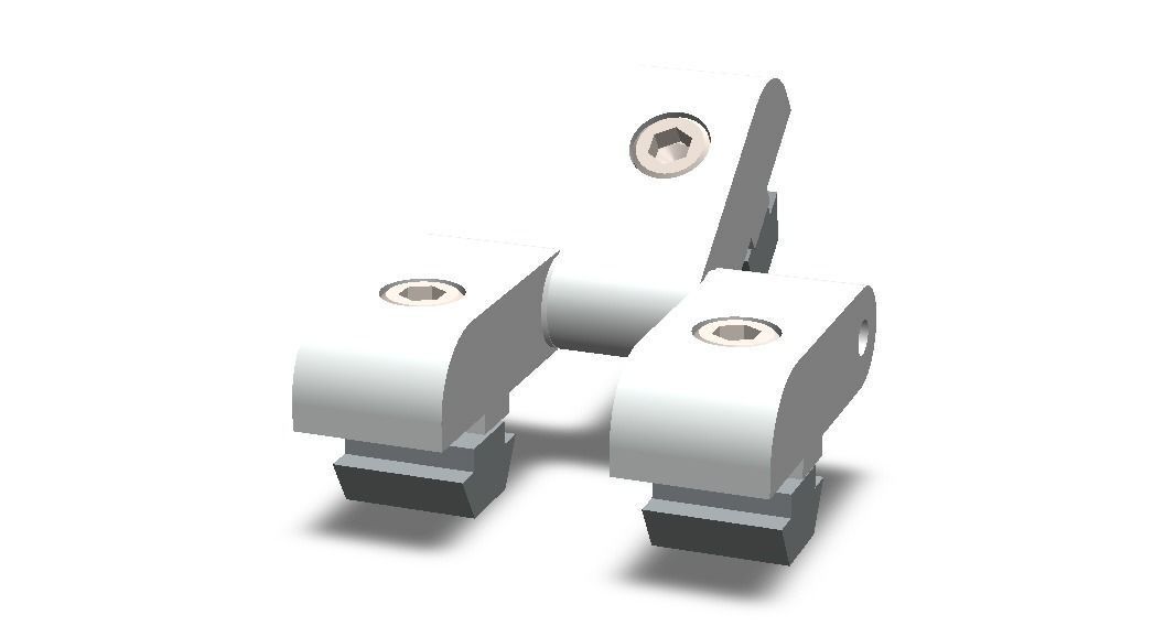 Aluminum Captive Lift-Off Hinge Low-poly 3D model_29