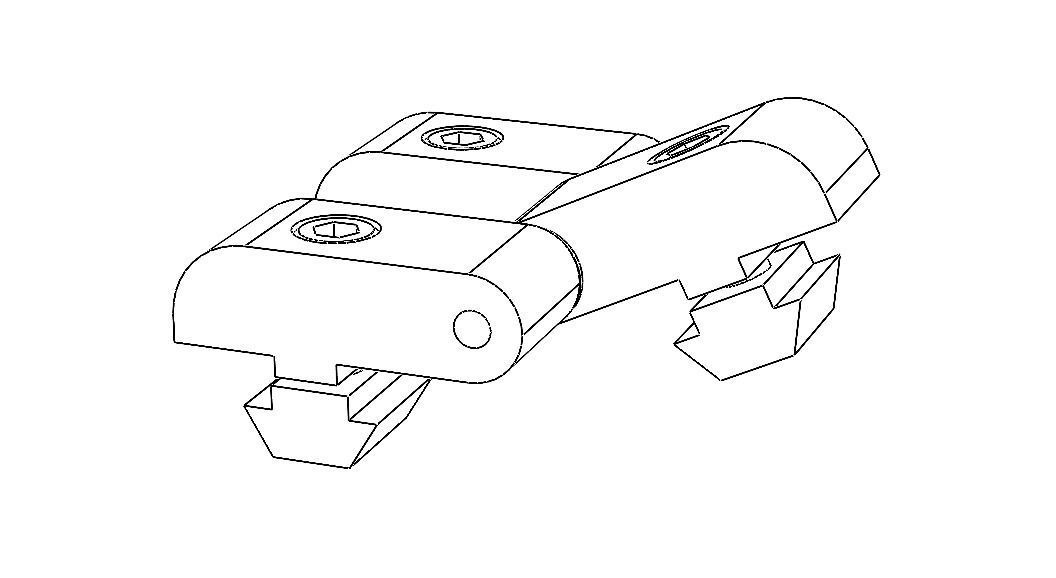 Aluminum Captive Lift-Off Hinge Low-poly 3D model_2