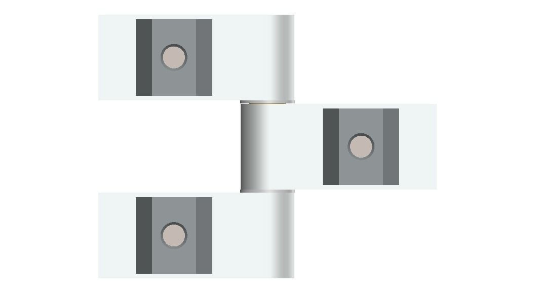 Aluminum Captive Lift-Off Hinge Low-poly 3D model_25