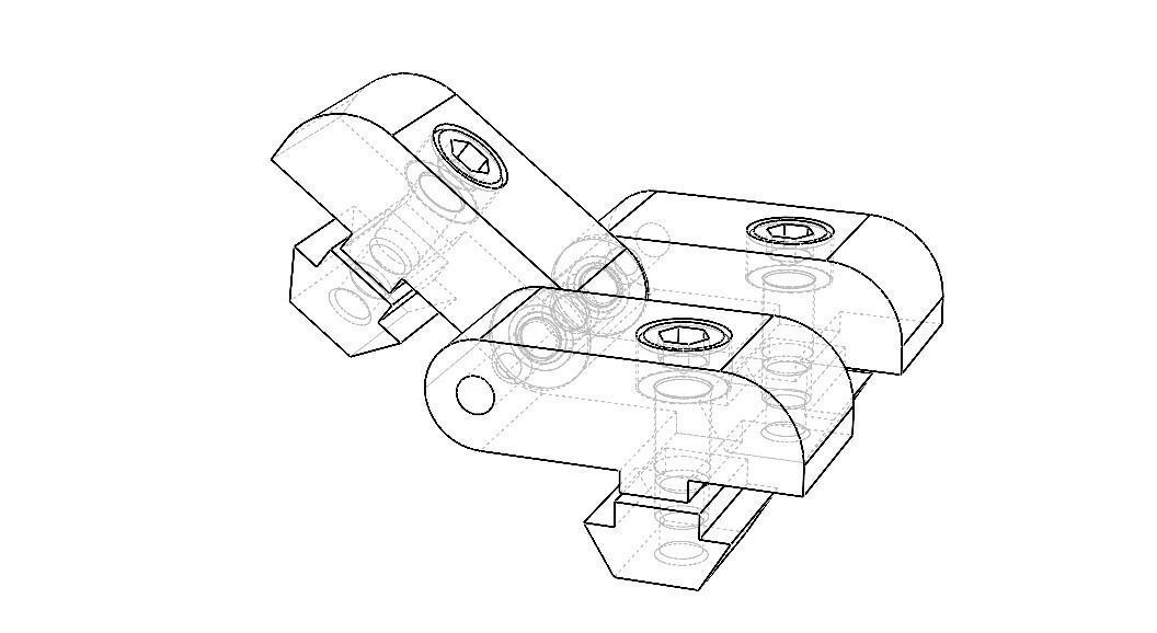 Aluminum Captive Lift-Off Hinge Low-poly 3D model_35