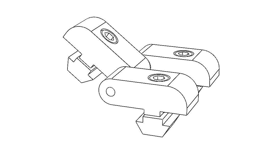 Aluminum Captive Lift-Off Hinge Low-poly 3D model_34