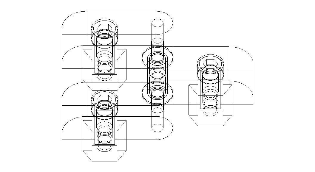 Aluminum Captive Lift-Off Hinge Low-poly 3D model_12