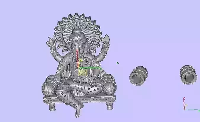 ganesh idol gold silver bronge imitation rold gold 3D print model