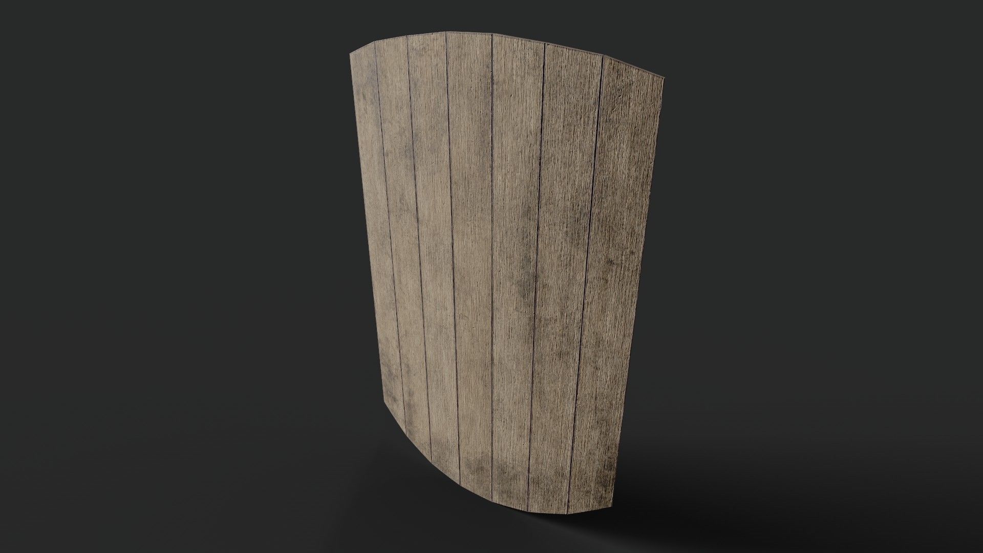 Slavic square wooden shield- base Low-poly 3D model_5