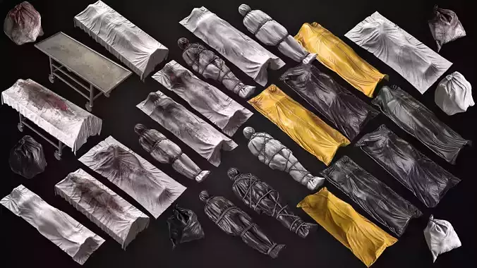 Bodybags Low-poly 3D model