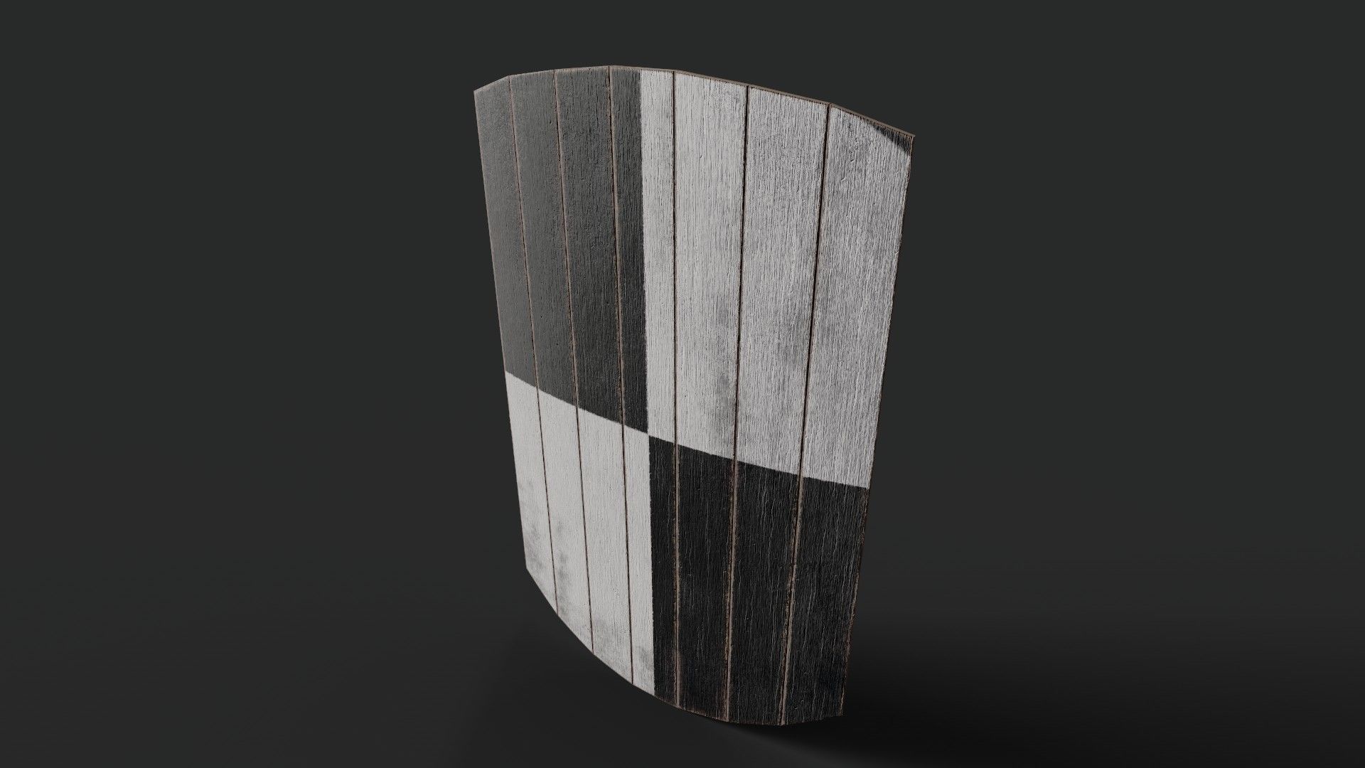 Slavic square wooden shield-painted checker symbol Low-poly 3D model_5