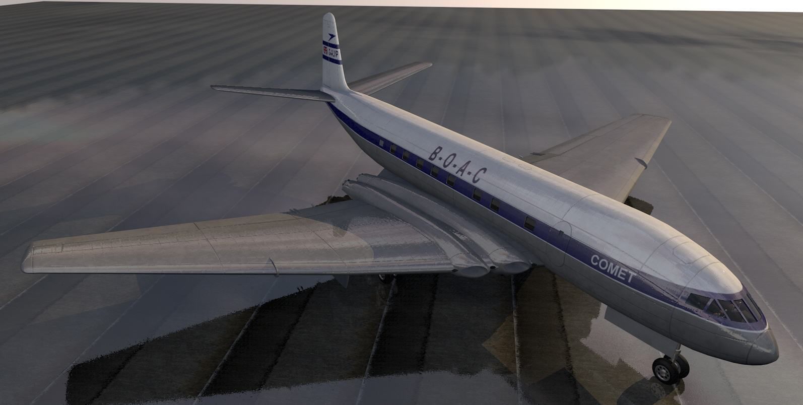 De Havilland DH 106 Comet Mk-1 3D model_5