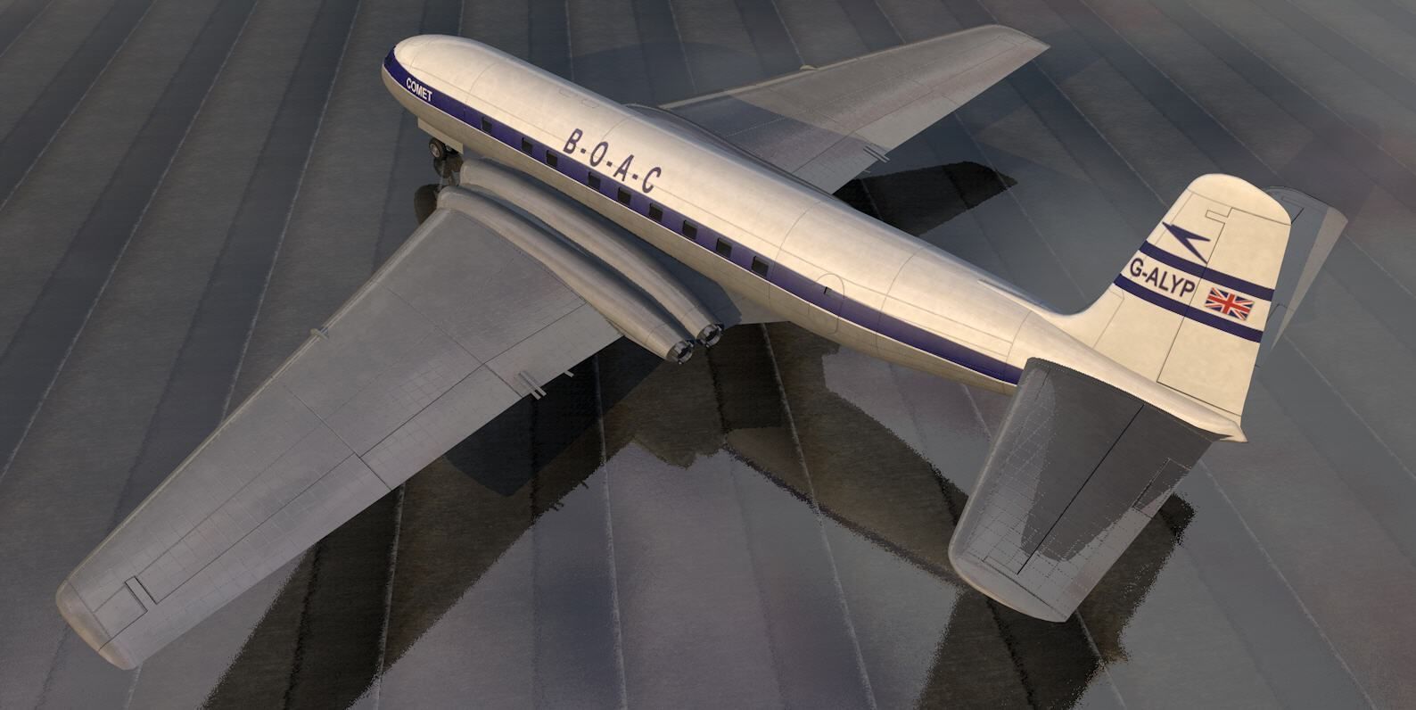 De Havilland DH 106 Comet Mk-1 3D model_1