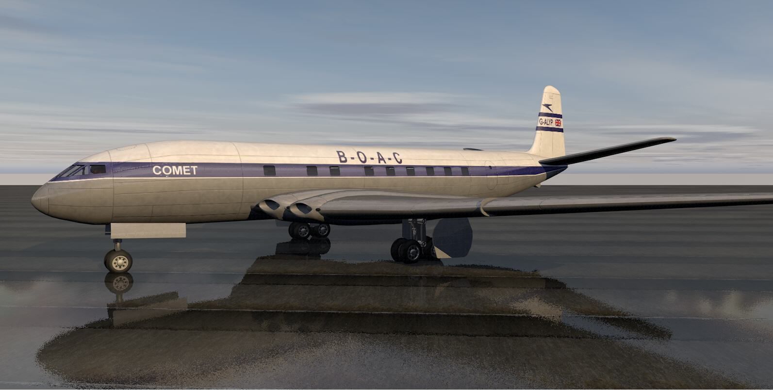 De Havilland DH 106 Comet Mk-1 3D model_2