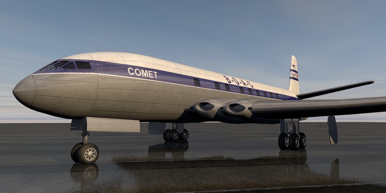De Havilland DH 106 Comet Mk-1 3D model_7