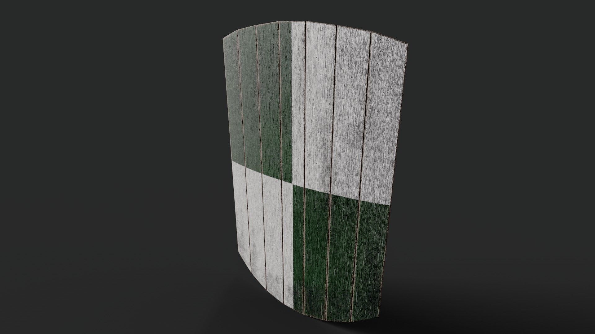 Slavic square wooden shield-painted checker symbol Low-poly 3D model_5