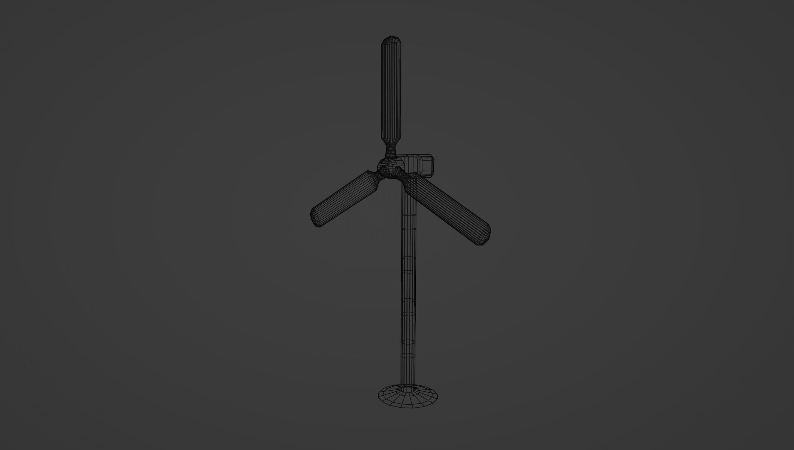 Low-Poly Windmill Low-poly 3D model_1