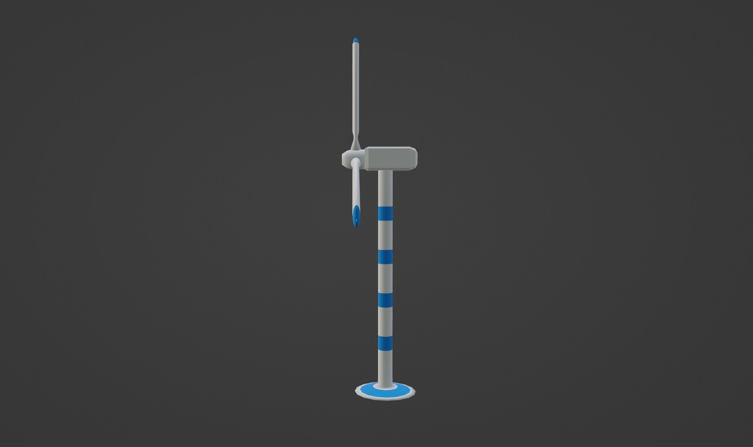 Low-Poly Windmill Low-poly 3D model_3