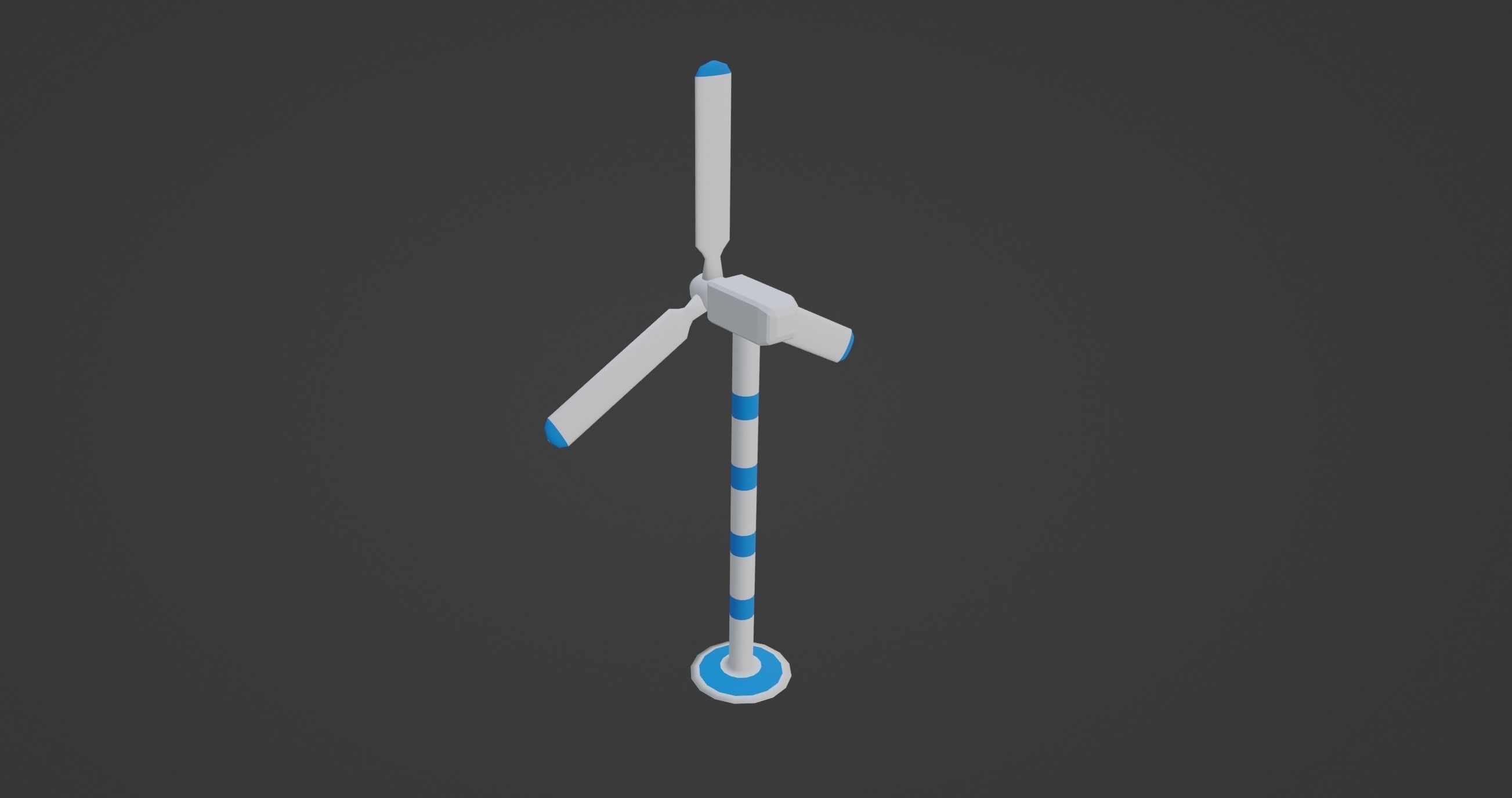 Low-Poly Windmill Low-poly 3D model_2