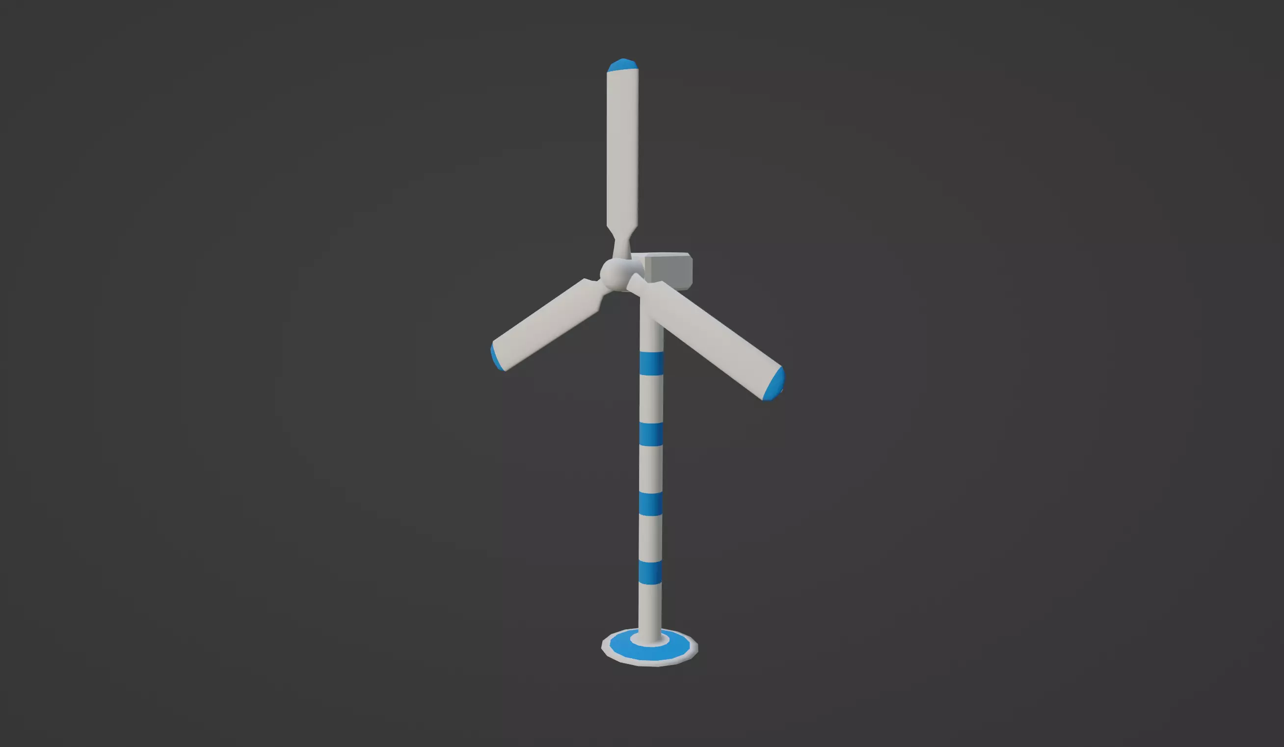 Low-Poly Windmill Low-poly 3D model_0