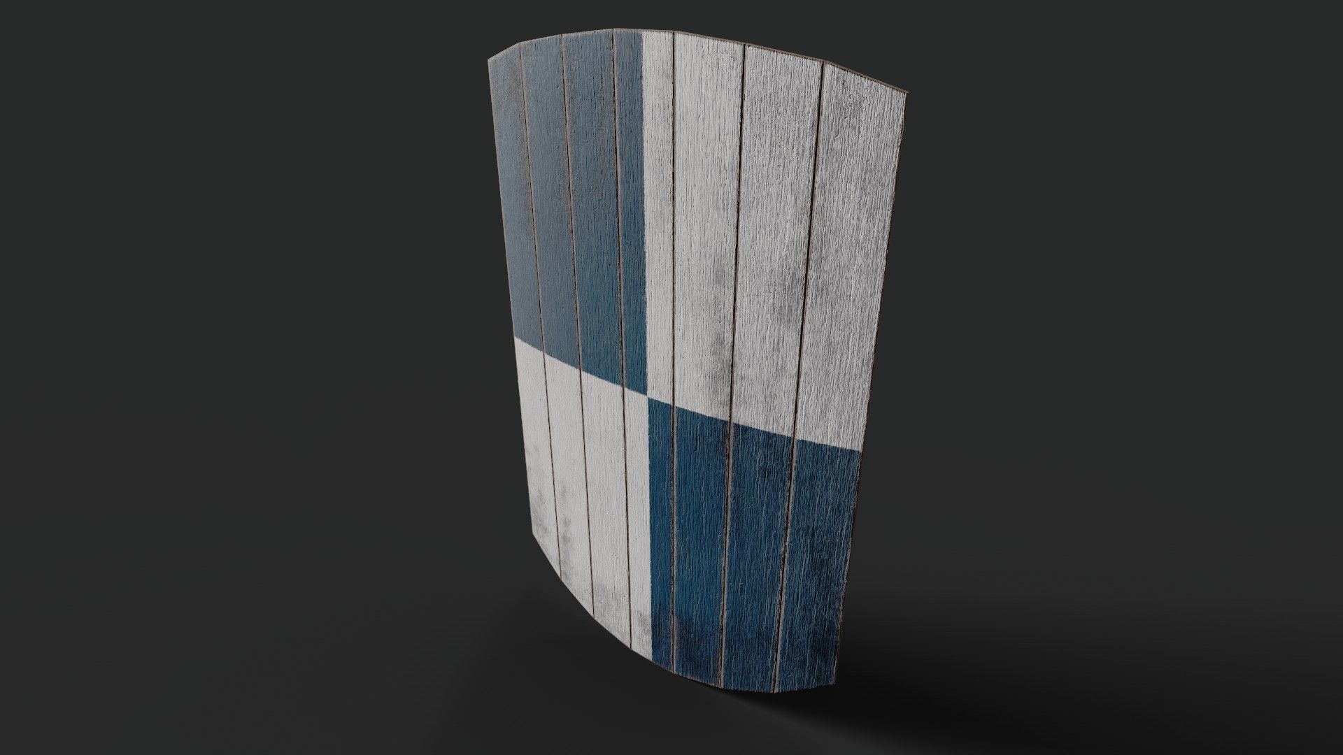 Slavic square wooden shield-painted checker symbol Low-poly 3D model_5