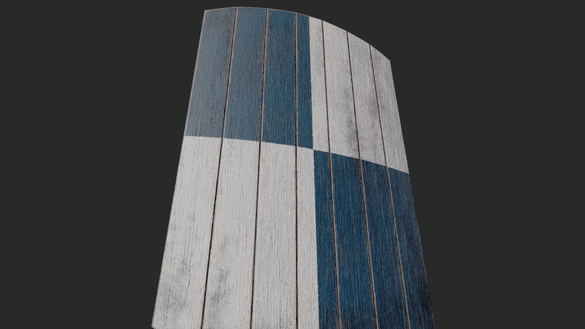 Slavic square wooden shield-painted checker symbol Low-poly 3D model_4