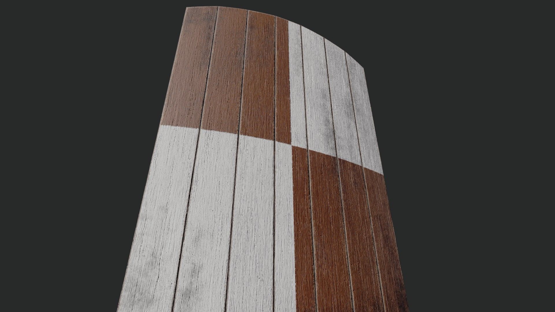 Slavic square wooden shield-painted  checker symbol Low-poly 3D model_4