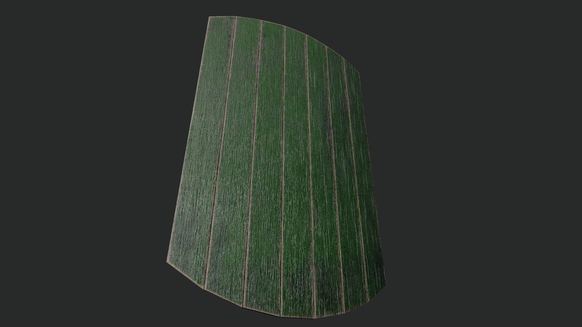 Slavic square wooden shield-painted green Low-poly 3D model_4